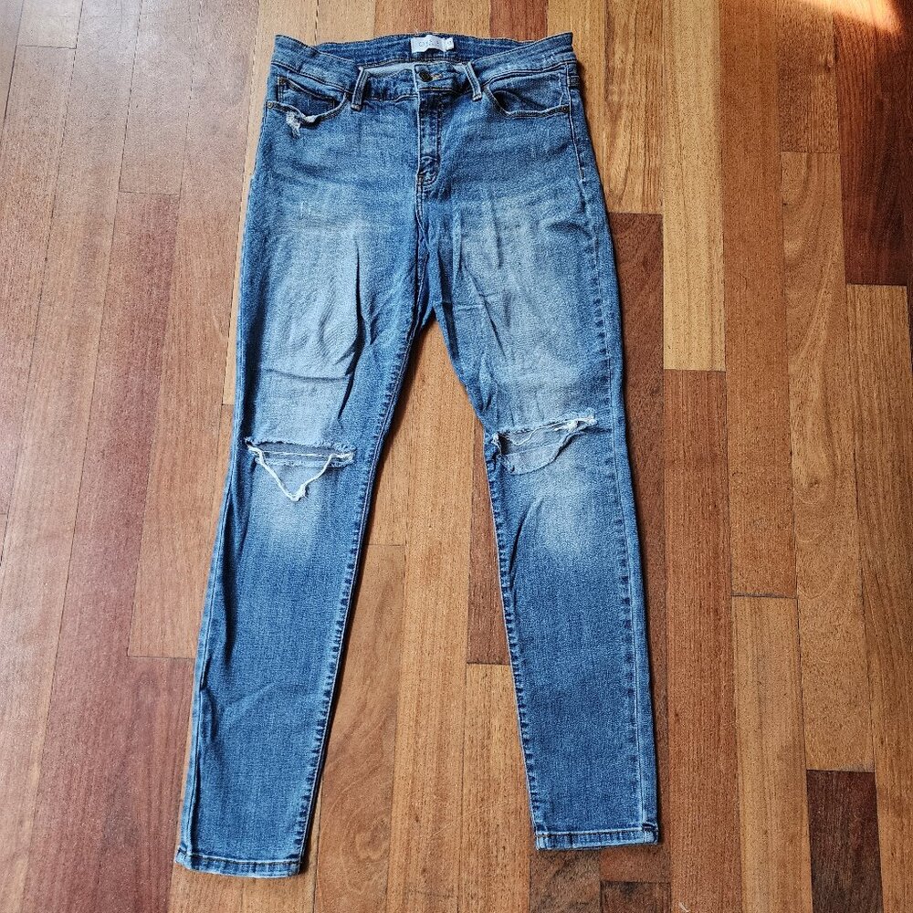 Oasis by Eunina Juniors Ripped Skinny Jeans Size 13